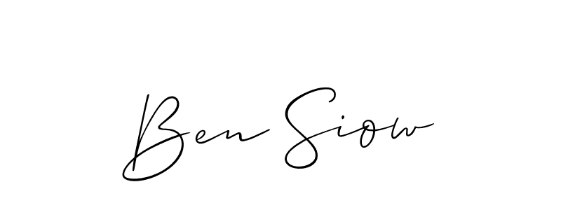 How to Draw Ben Siow signature style? Allison_Script is a latest design signature styles for name Ben Siow. Ben Siow signature style 2 images and pictures png