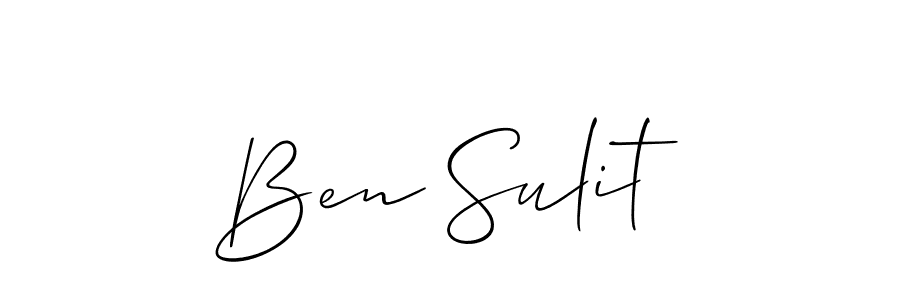 Use a signature maker to create a handwritten signature online. With this signature software, you can design (Allison_Script) your own signature for name Ben Sulit. Ben Sulit signature style 2 images and pictures png