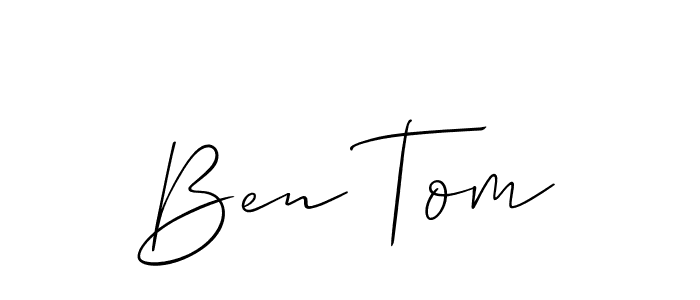 Design your own signature with our free online signature maker. With this signature software, you can create a handwritten (Allison_Script) signature for name Ben Tom. Ben Tom signature style 2 images and pictures png