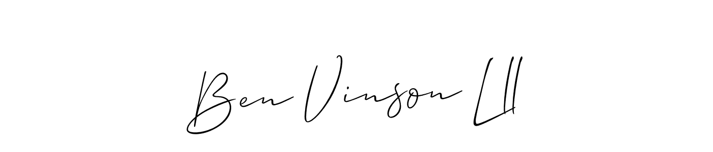 How to Draw Ben Vinson Lll signature style? Allison_Script is a latest design signature styles for name Ben Vinson Lll. Ben Vinson Lll signature style 2 images and pictures png