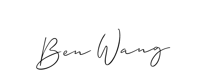 You should practise on your own different ways (Allison_Script) to write your name (Ben Wang) in signature. don't let someone else do it for you. Ben Wang signature style 2 images and pictures png