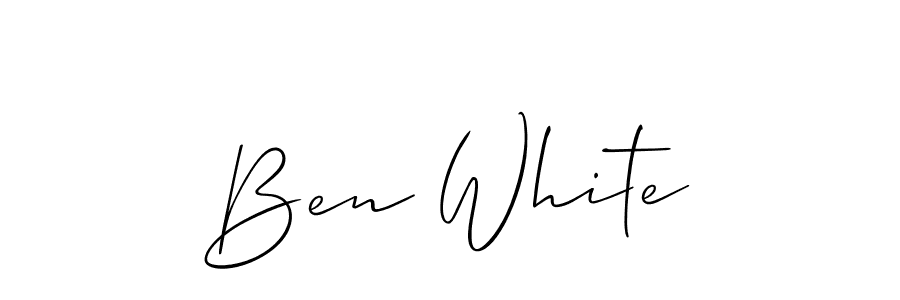 You should practise on your own different ways (Allison_Script) to write your name (Ben White) in signature. don't let someone else do it for you. Ben White signature style 2 images and pictures png