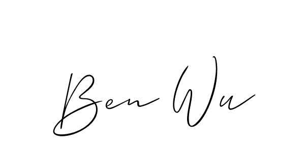 Also You can easily find your signature by using the search form. We will create Ben Wu name handwritten signature images for you free of cost using Allison_Script sign style. Ben Wu signature style 2 images and pictures png