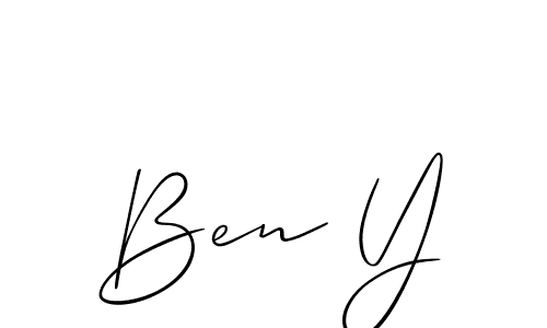 Similarly Allison_Script is the best handwritten signature design. Signature creator online .You can use it as an online autograph creator for name Ben Y. Ben Y signature style 2 images and pictures png