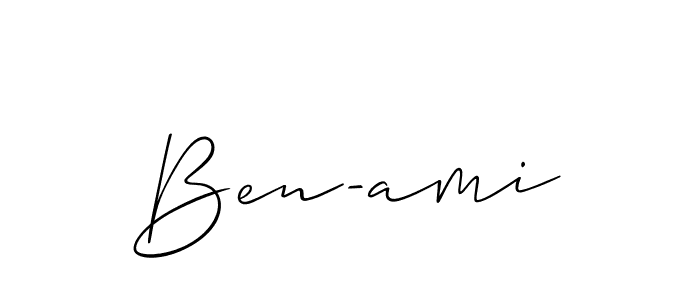 The best way (Allison_Script) to make a short signature is to pick only two or three words in your name. The name Ben-ami include a total of six letters. For converting this name. Ben-ami signature style 2 images and pictures png