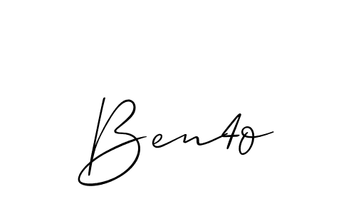 Allison_Script is a professional signature style that is perfect for those who want to add a touch of class to their signature. It is also a great choice for those who want to make their signature more unique. Get Ben4o name to fancy signature for free. Ben4o signature style 2 images and pictures png