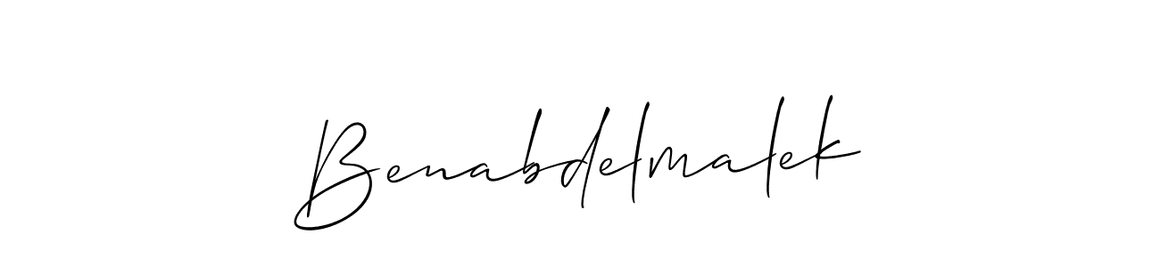 Also You can easily find your signature by using the search form. We will create Benabdelmalek name handwritten signature images for you free of cost using Allison_Script sign style. Benabdelmalek signature style 2 images and pictures png