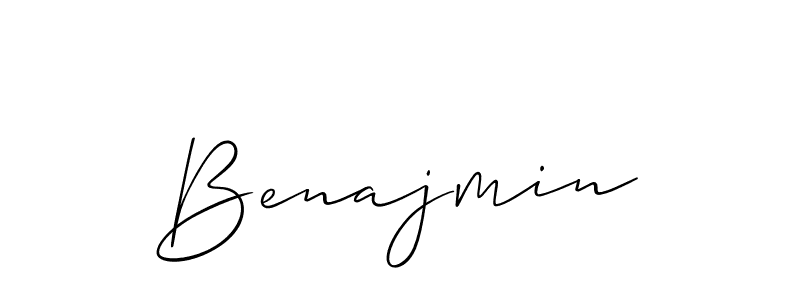 The best way (Allison_Script) to make a short signature is to pick only two or three words in your name. The name Benajmin include a total of six letters. For converting this name. Benajmin signature style 2 images and pictures png
