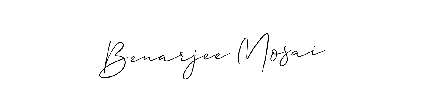You can use this online signature creator to create a handwritten signature for the name Benarjee Mosai. This is the best online autograph maker. Benarjee Mosai signature style 2 images and pictures png