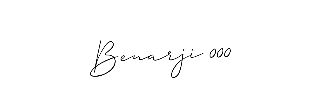 Make a beautiful signature design for name Benarji 000. With this signature (Allison_Script) style, you can create a handwritten signature for free. Benarji 000 signature style 2 images and pictures png