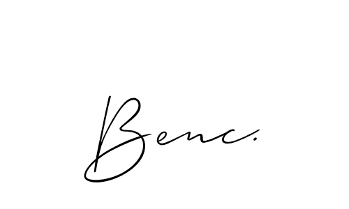 How to make Benc. signature? Allison_Script is a professional autograph style. Create handwritten signature for Benc. name. Benc. signature style 2 images and pictures png