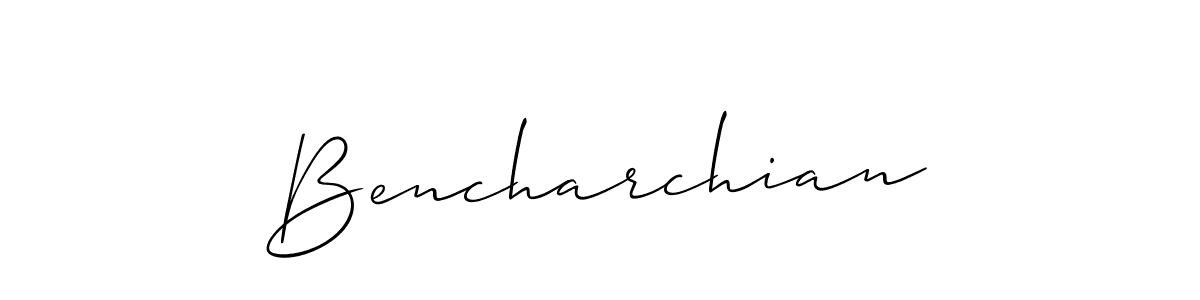 How to make Bencharchian signature? Allison_Script is a professional autograph style. Create handwritten signature for Bencharchian name. Bencharchian signature style 2 images and pictures png