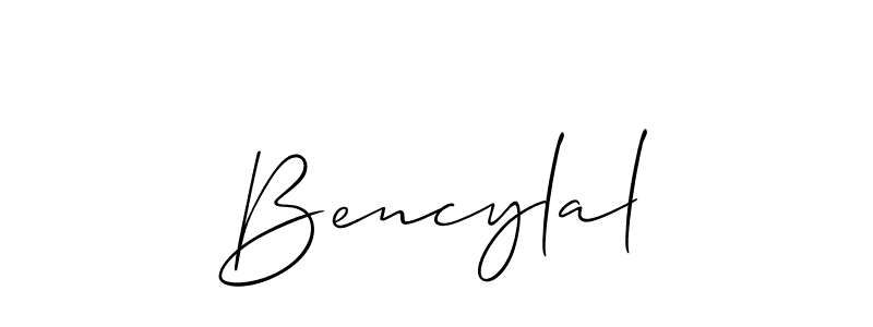 Allison_Script is a professional signature style that is perfect for those who want to add a touch of class to their signature. It is also a great choice for those who want to make their signature more unique. Get Bencylal name to fancy signature for free. Bencylal signature style 2 images and pictures png