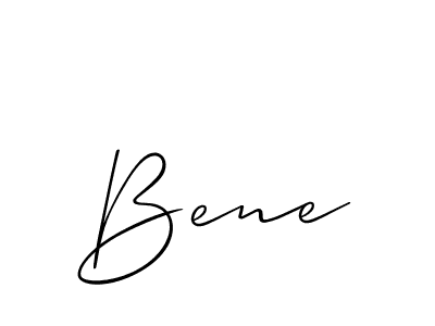 How to make Bene name signature. Use Allison_Script style for creating short signs online. This is the latest handwritten sign. Bene signature style 2 images and pictures png