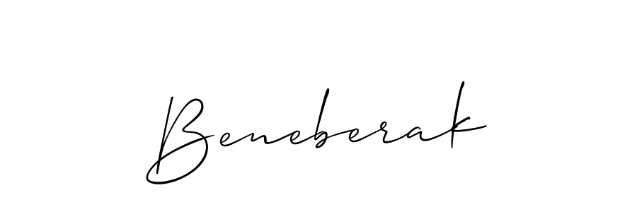 How to make Beneberak name signature. Use Allison_Script style for creating short signs online. This is the latest handwritten sign. Beneberak signature style 2 images and pictures png