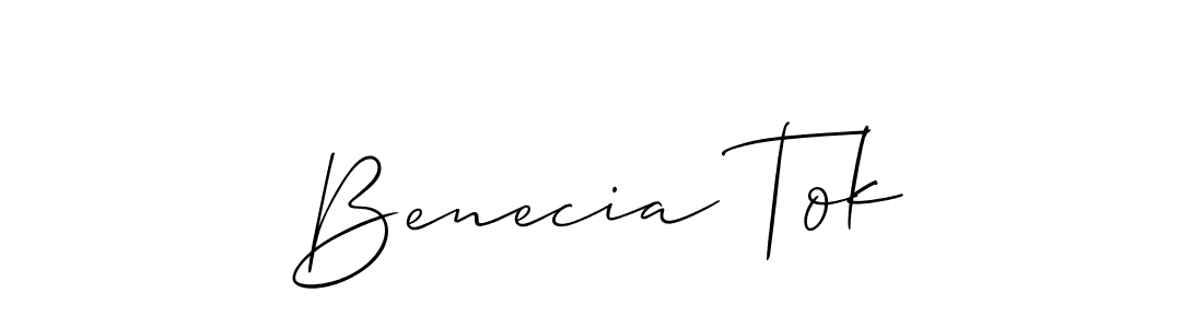 Make a beautiful signature design for name Benecia Tok. Use this online signature maker to create a handwritten signature for free. Benecia Tok signature style 2 images and pictures png