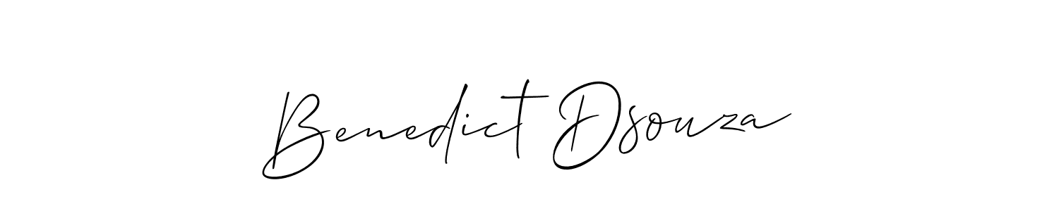 How to make Benedict Dsouza name signature. Use Allison_Script style for creating short signs online. This is the latest handwritten sign. Benedict Dsouza signature style 2 images and pictures png