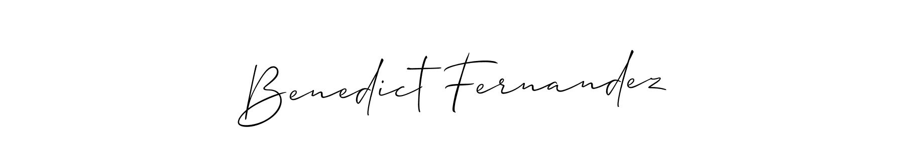 Use a signature maker to create a handwritten signature online. With this signature software, you can design (Allison_Script) your own signature for name Benedict Fernandez. Benedict Fernandez signature style 2 images and pictures png