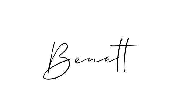 Also You can easily find your signature by using the search form. We will create Benett name handwritten signature images for you free of cost using Allison_Script sign style. Benett signature style 2 images and pictures png