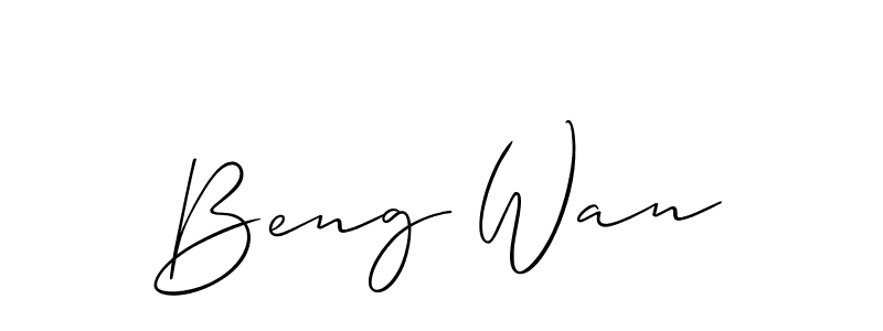 Make a beautiful signature design for name Beng Wan. Use this online signature maker to create a handwritten signature for free. Beng Wan signature style 2 images and pictures png