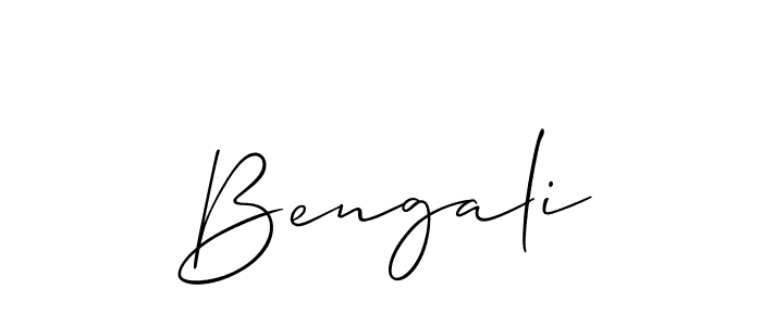 The best way (Allison_Script) to make a short signature is to pick only two or three words in your name. The name Bengali include a total of six letters. For converting this name. Bengali signature style 2 images and pictures png