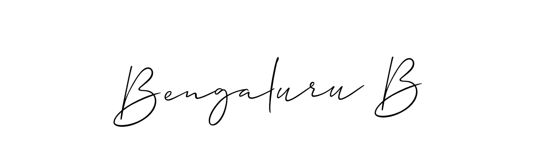 The best way (Allison_Script) to make a short signature is to pick only two or three words in your name. The name Bengaluru B include a total of six letters. For converting this name. Bengaluru B signature style 2 images and pictures png