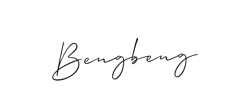 Create a beautiful signature design for name Bengbeng. With this signature (Allison_Script) fonts, you can make a handwritten signature for free. Bengbeng signature style 2 images and pictures png