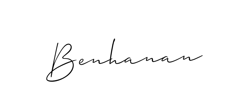 How to Draw Benhanan signature style? Allison_Script is a latest design signature styles for name Benhanan. Benhanan signature style 2 images and pictures png