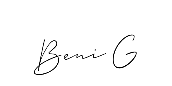 How to Draw Beni G signature style? Allison_Script is a latest design signature styles for name Beni G. Beni G signature style 2 images and pictures png