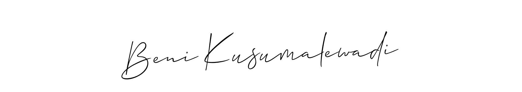 Use a signature maker to create a handwritten signature online. With this signature software, you can design (Allison_Script) your own signature for name Beni Kusumalewadi. Beni Kusumalewadi signature style 2 images and pictures png