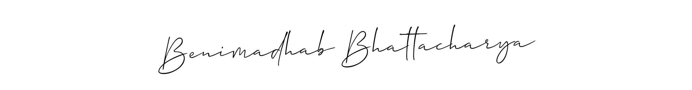Similarly Allison_Script is the best handwritten signature design. Signature creator online .You can use it as an online autograph creator for name Benimadhab Bhattacharya. Benimadhab Bhattacharya signature style 2 images and pictures png