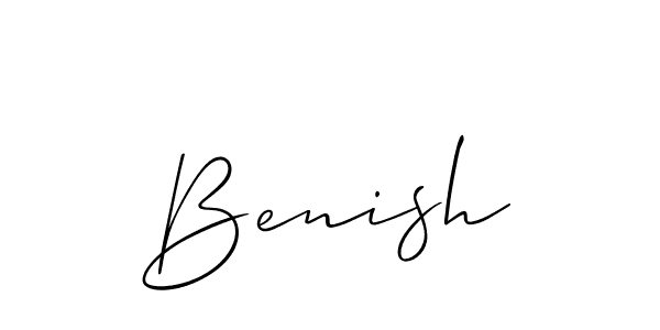You should practise on your own different ways (Allison_Script) to write your name (Benish) in signature. don't let someone else do it for you. Benish signature style 2 images and pictures png