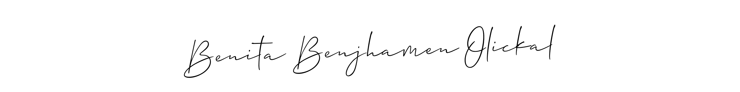 Here are the top 10 professional signature styles for the name Benita Benjhamen Olickal. These are the best autograph styles you can use for your name. Benita Benjhamen Olickal signature style 2 images and pictures png