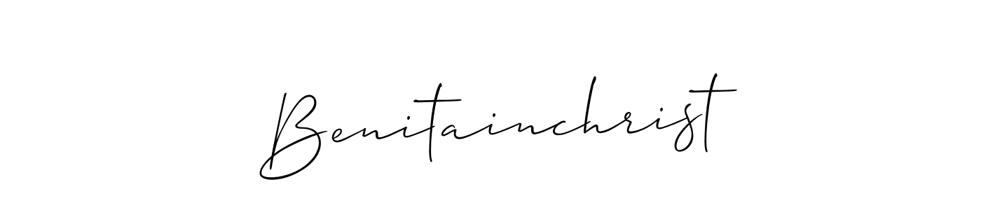 Also You can easily find your signature by using the search form. We will create Benitainchrist name handwritten signature images for you free of cost using Allison_Script sign style. Benitainchrist signature style 2 images and pictures png