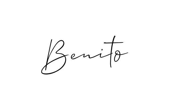 Benito stylish signature style. Best Handwritten Sign (Allison_Script) for my name. Handwritten Signature Collection Ideas for my name Benito. Benito signature style 2 images and pictures png