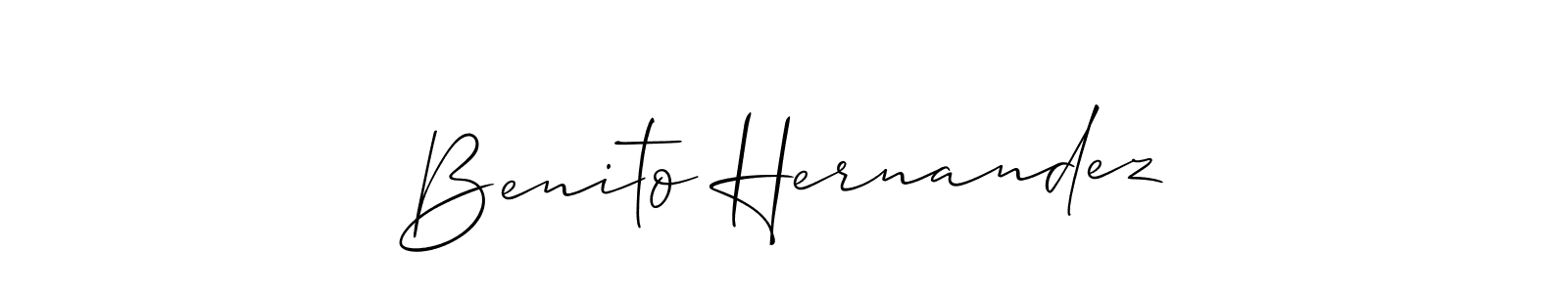 It looks lik you need a new signature style for name Benito Hernandez. Design unique handwritten (Allison_Script) signature with our free signature maker in just a few clicks. Benito Hernandez signature style 2 images and pictures png