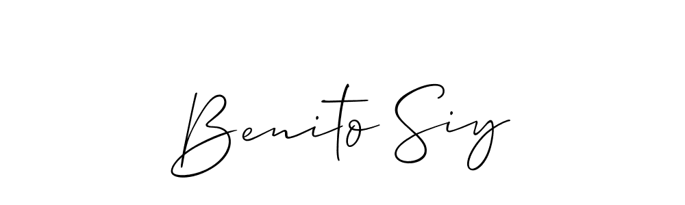 Benito Siy stylish signature style. Best Handwritten Sign (Allison_Script) for my name. Handwritten Signature Collection Ideas for my name Benito Siy. Benito Siy signature style 2 images and pictures png