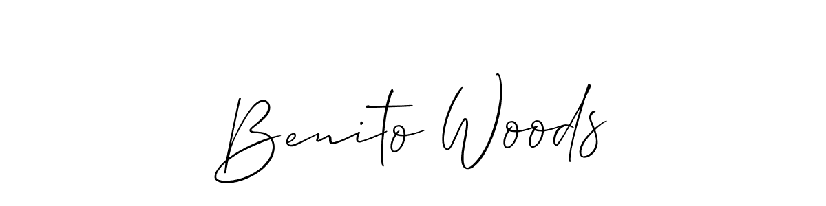 This is the best signature style for the Benito Woods name. Also you like these signature font (Allison_Script). Mix name signature. Benito Woods signature style 2 images and pictures png