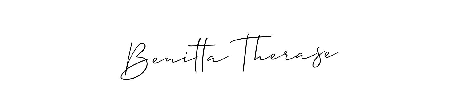 Also we have Benitta Therase name is the best signature style. Create professional handwritten signature collection using Allison_Script autograph style. Benitta Therase signature style 2 images and pictures png