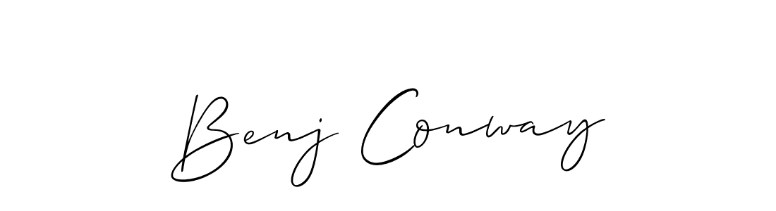 It looks lik you need a new signature style for name Benj Conway. Design unique handwritten (Allison_Script) signature with our free signature maker in just a few clicks. Benj Conway signature style 2 images and pictures png