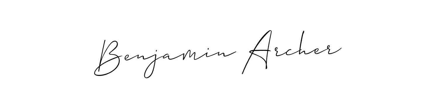 Make a beautiful signature design for name Benjamin Archer. With this signature (Allison_Script) style, you can create a handwritten signature for free. Benjamin Archer signature style 2 images and pictures png