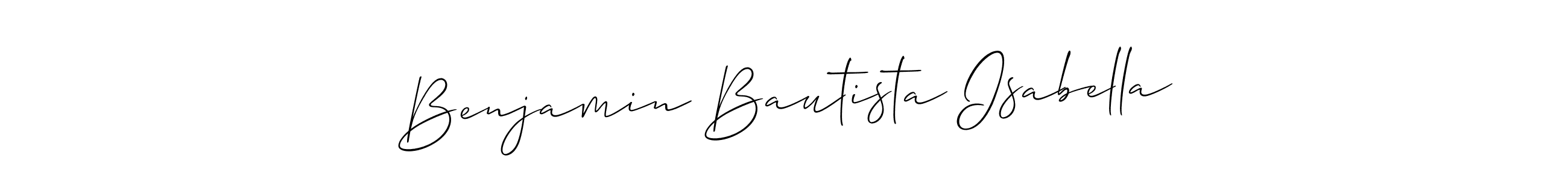 Check out images of Autograph of Benjamin Bautista Isabella name. Actor Benjamin Bautista Isabella Signature Style. Allison_Script is a professional sign style online. Benjamin Bautista Isabella signature style 2 images and pictures png