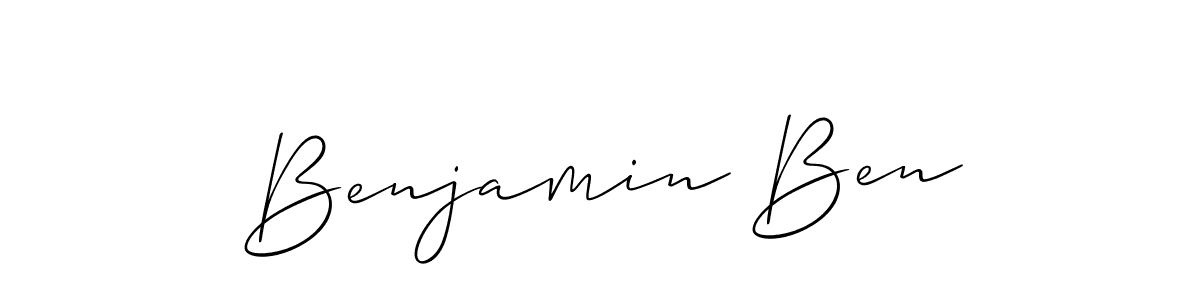 Make a beautiful signature design for name Benjamin Ben. With this signature (Allison_Script) style, you can create a handwritten signature for free. Benjamin Ben signature style 2 images and pictures png