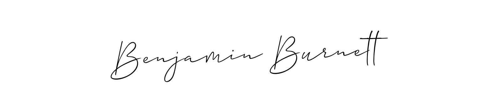 How to make Benjamin Burnett signature? Allison_Script is a professional autograph style. Create handwritten signature for Benjamin Burnett name. Benjamin Burnett signature style 2 images and pictures png