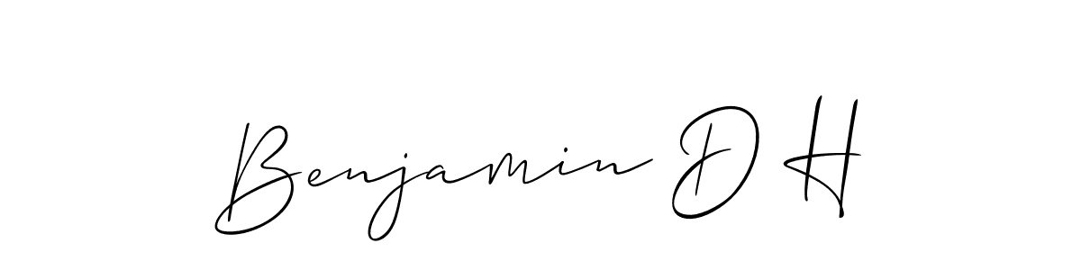 Also we have Benjamin D H name is the best signature style. Create professional handwritten signature collection using Allison_Script autograph style. Benjamin D H signature style 2 images and pictures png
