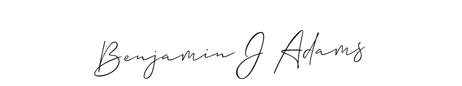 How to make Benjamin J Adams signature? Allison_Script is a professional autograph style. Create handwritten signature for Benjamin J Adams name. Benjamin J Adams signature style 2 images and pictures png