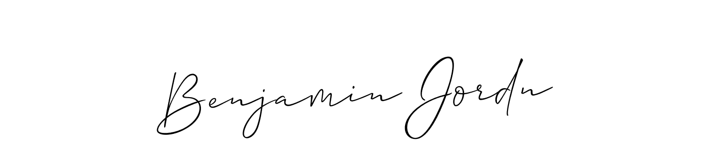 You should practise on your own different ways (Allison_Script) to write your name (Benjamin Jordn) in signature. don't let someone else do it for you. Benjamin Jordn signature style 2 images and pictures png