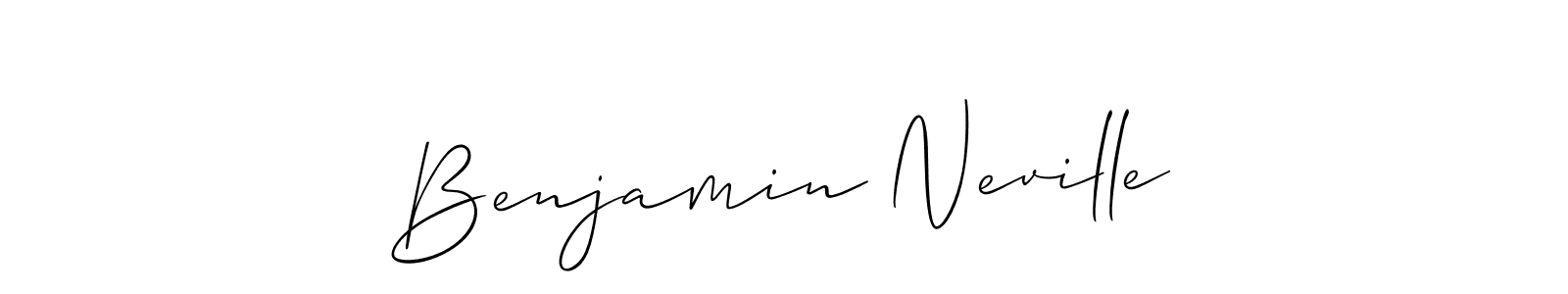 Benjamin Neville stylish signature style. Best Handwritten Sign (Allison_Script) for my name. Handwritten Signature Collection Ideas for my name Benjamin Neville. Benjamin Neville signature style 2 images and pictures png