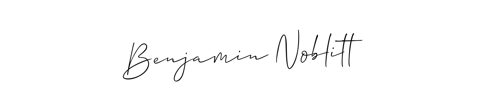Similarly Allison_Script is the best handwritten signature design. Signature creator online .You can use it as an online autograph creator for name Benjamin Noblitt. Benjamin Noblitt signature style 2 images and pictures png