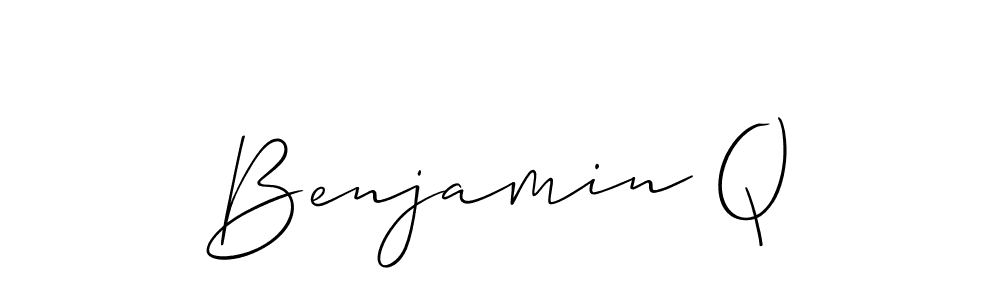 Also You can easily find your signature by using the search form. We will create Benjamin Q name handwritten signature images for you free of cost using Allison_Script sign style. Benjamin Q signature style 2 images and pictures png